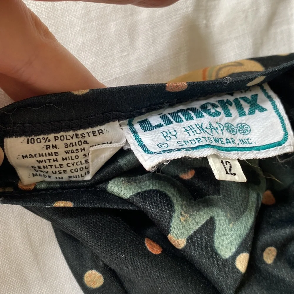 Vintage Limerix mesh long sleeve top abstract 12 small - Picture 6 of 7